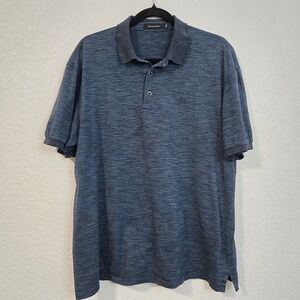 Ermenegildo‎ Zegna XXL Blue Striped Short Sleeve Polo Shirt Casual Menswear